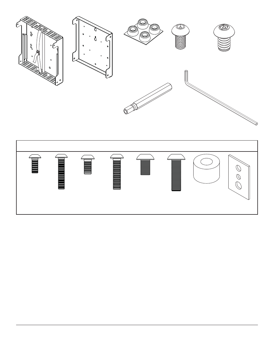 Security adapter bracket fasteners | Peerless-AV SS560FK - Installation User Manual | Page 4 / 10