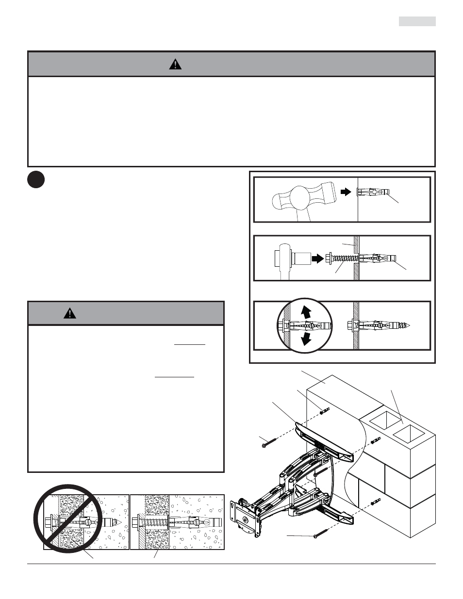 Advertencia, Ad c,m, Fi g. 2.3 | Peerless-AV ESA763PU - Installation User Manual | Page 23 / 50