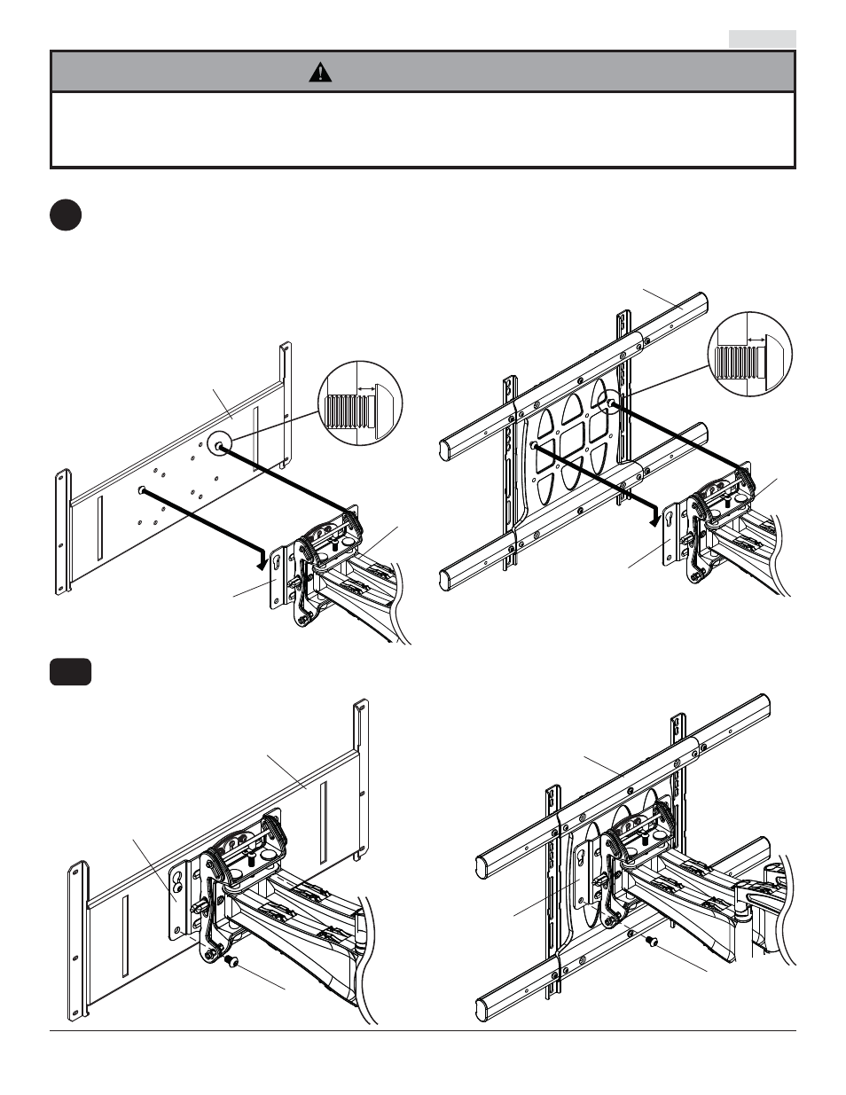 Advertencia, Eb b | Peerless-AV ESA763PU - Installation User Manual | Page 29 / 50