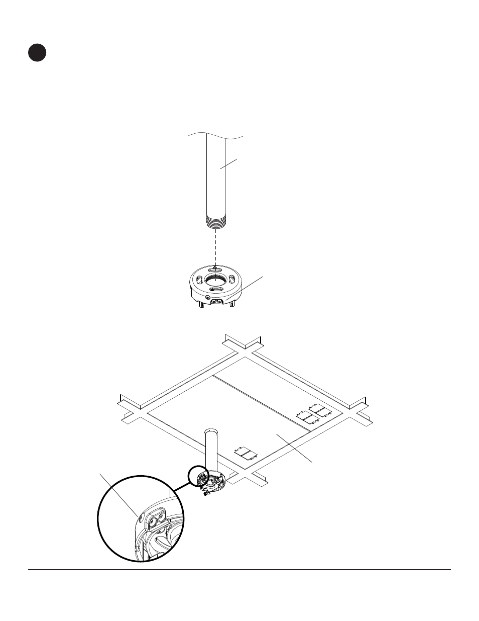 Installation to extension column / ceiling plate, Fi g. 1.1 fi g. 1.2 | Peerless-AV PRS-UNV-S - Installation User Manual | Page 4 / 12