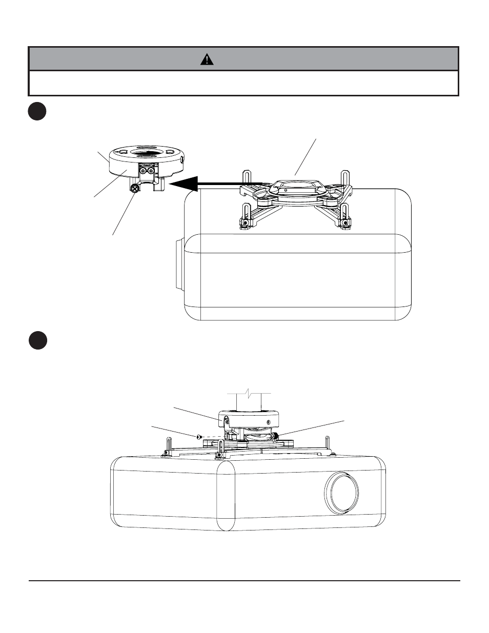 Warning | Peerless-AV PRS-UNV-S - Installation User Manual | Page 9 / 12