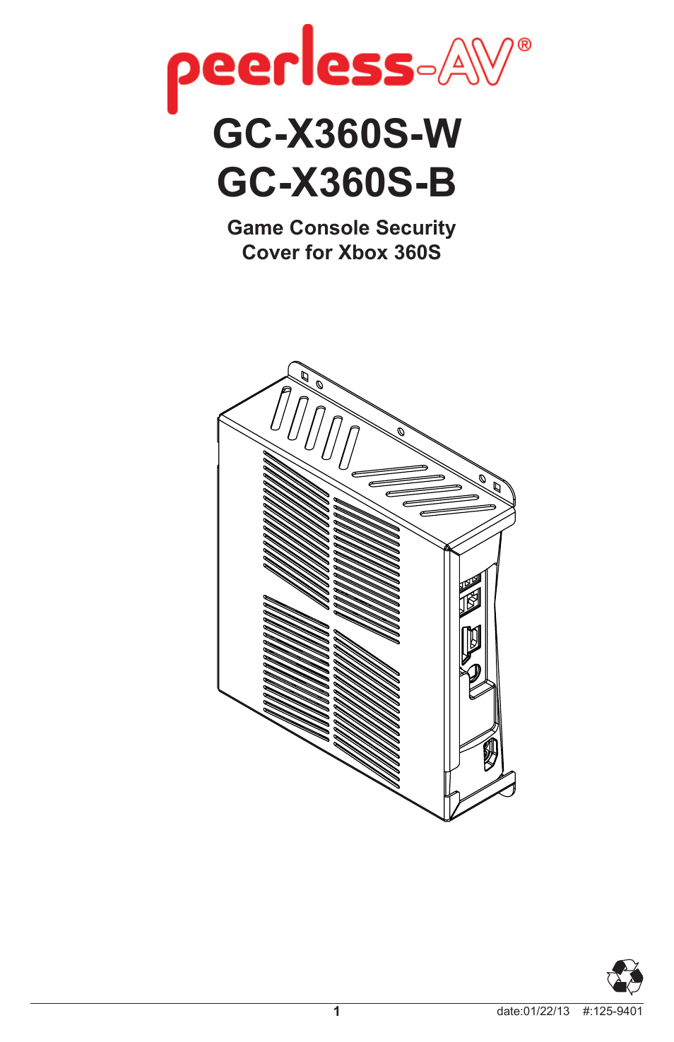 Peerless-AV GC-X360S-W - Installation User Manual | 12 pages