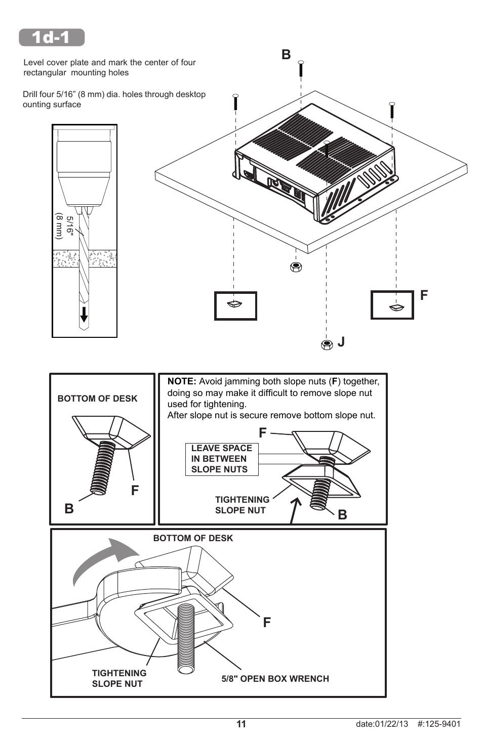 1d-1, Bj f f f | Peerless-AV GC-X360S-W - Installation User Manual | Page 11 / 12