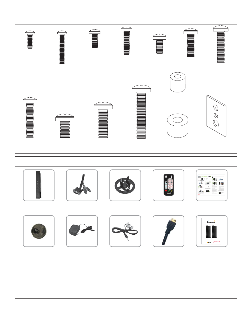 Adapter bracket fasteners, Additional wireless components | Peerless-AV WL-EPT650-200 - Installation User Manual | Page 4 / 16