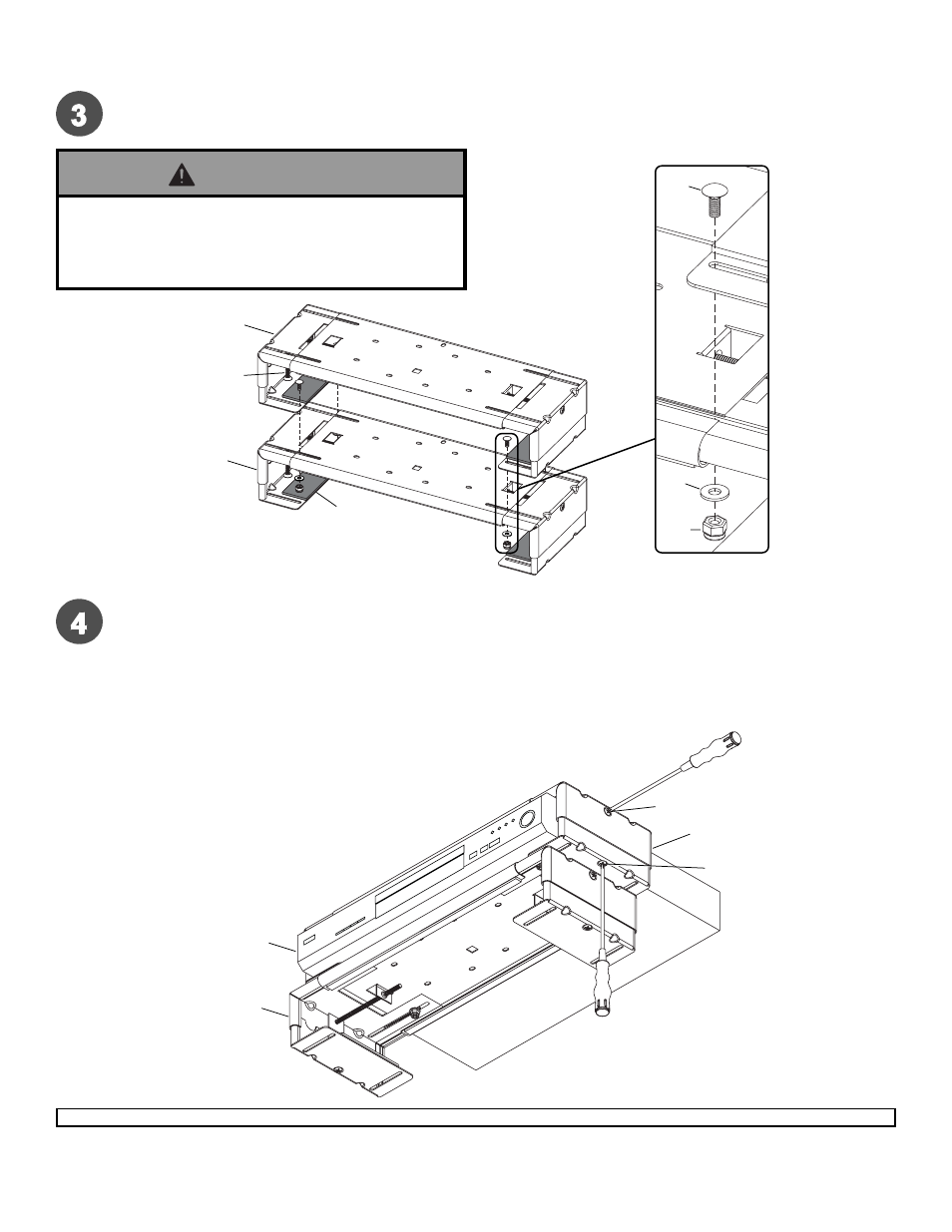 Warning, Ec f, Installing multiple dvd/dvr/vcr mounts | Peerless-AV DS25_SV_S_S-SV_SW_W - Installation User Manual | Page 5 / 5