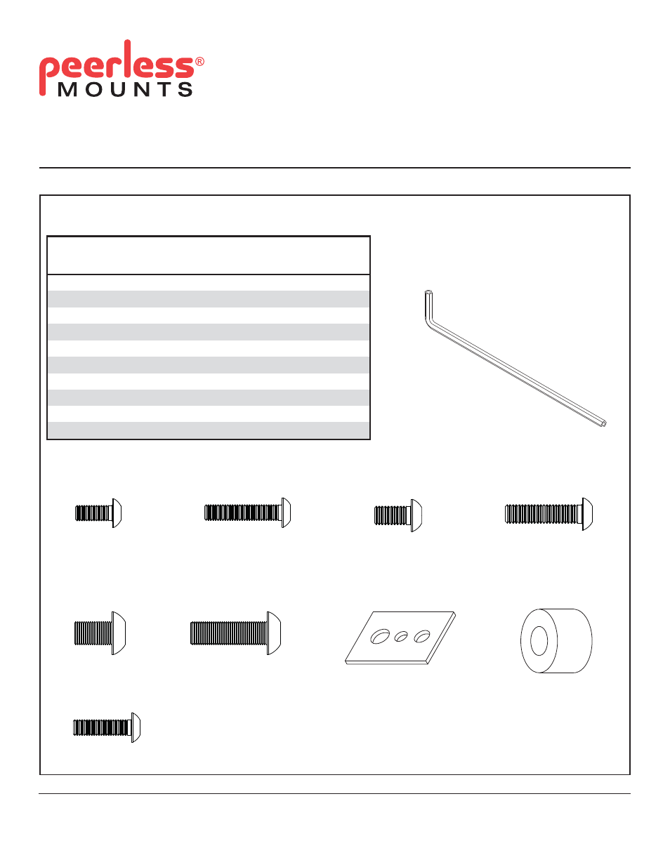 Peerless-AV ACC925 - Installation User Manual | 9 pages