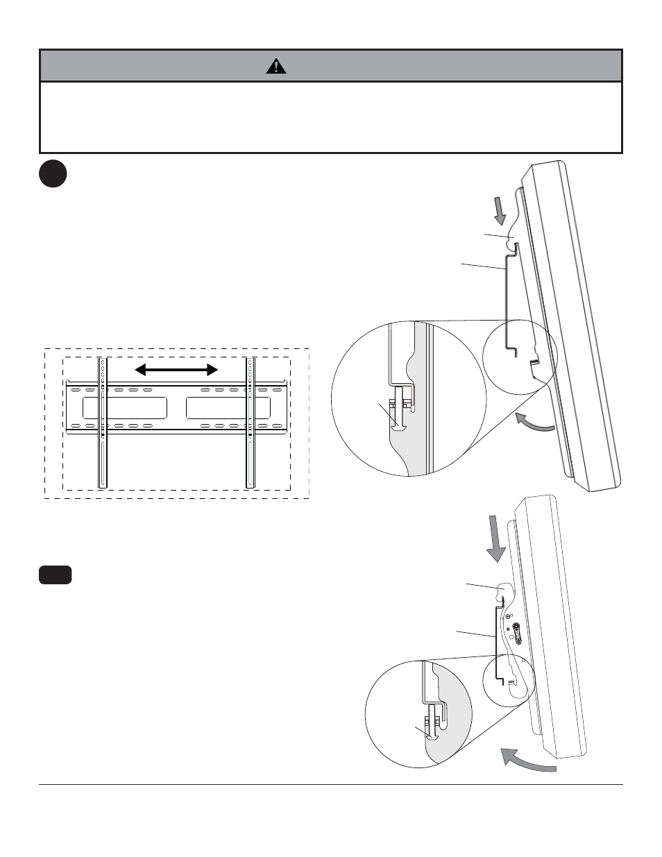 Warning, Installing adapter brackets, Fi g 3.2 | Fi g 3.1 fi g 3.3 | Peerless-AV ACC925 - Installation User Manual | Page 5 / 9