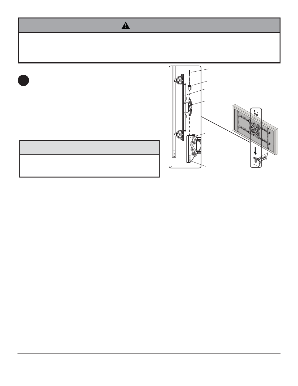 Warning, Caution, 3installing and removing flat panel screen | Fi g. 3.1 detail 3 | Peerless-AV ACC925 - Installation User Manual | Page 9 / 9