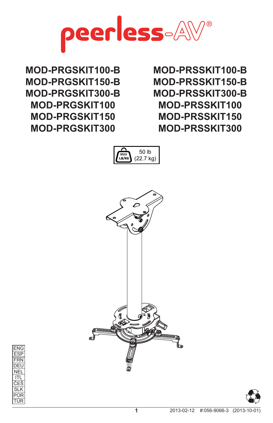 Peerless-AV MOD-PRSSKIT300-B - Installation User Manual | 24 pages