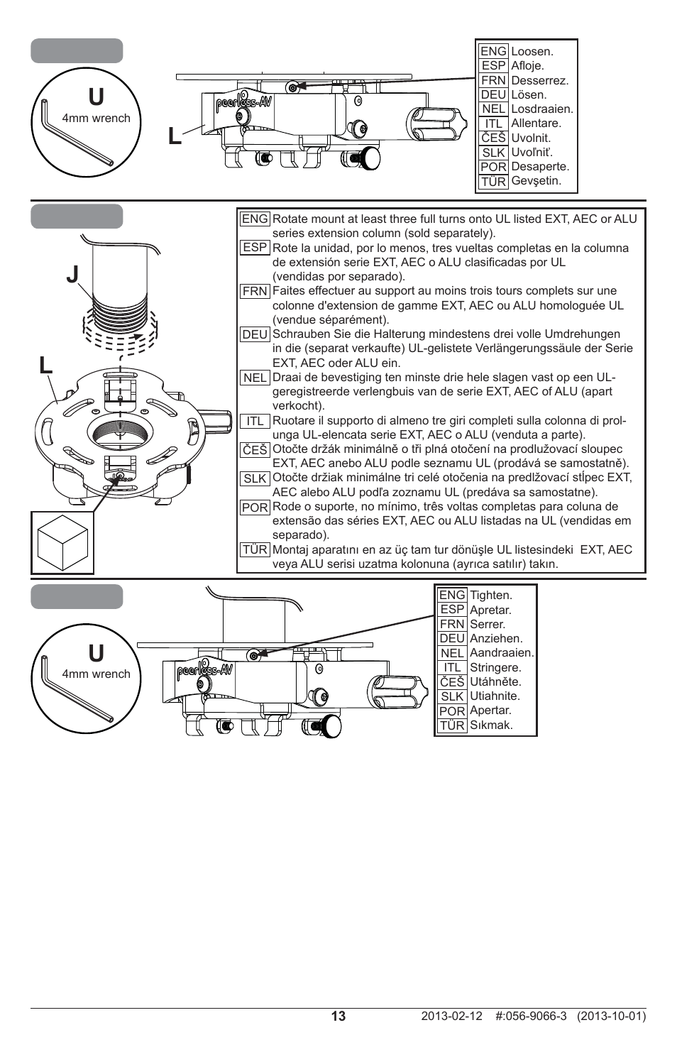 Peerless-AV MOD-PRSSKIT300-B - Installation User Manual | Page 13 / 24