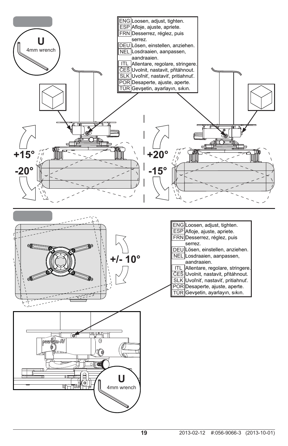 Peerless-AV MOD-PRSSKIT300-B - Installation User Manual | Page 19 / 24