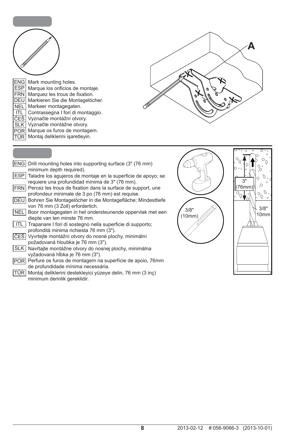 1a-1, 1a-2 | Peerless-AV MOD-PRSSKIT300-B - Installation User Manual | Page 8 / 24