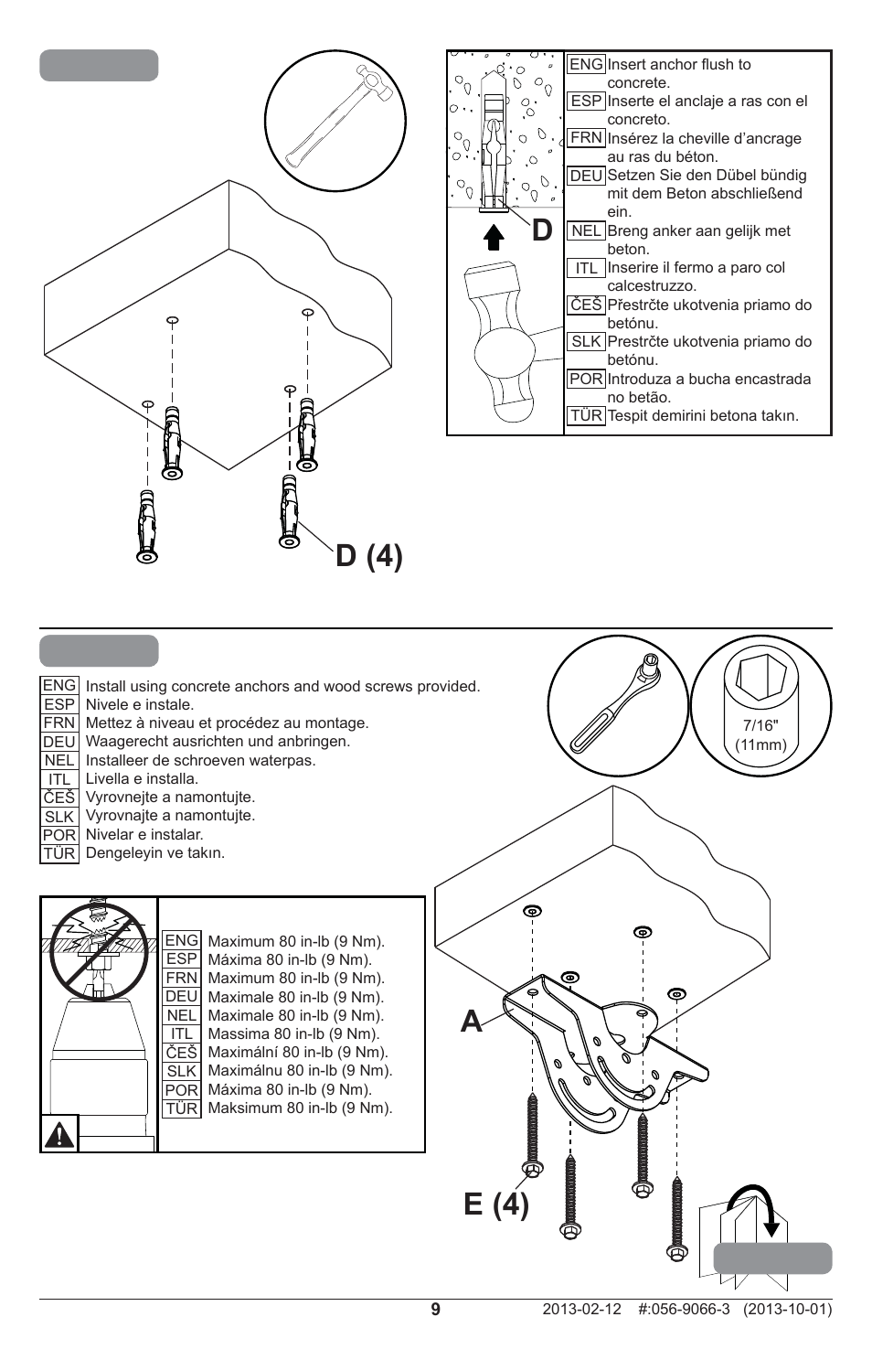 2b-4 1a-4, 1a-3, Dd (4) a e (4) | Peerless-AV MOD-PRSSKIT300-B - Installation User Manual | Page 9 / 24