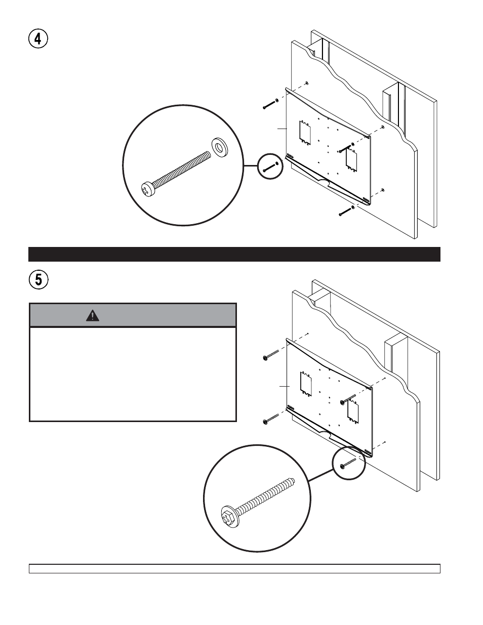 Warning, Ae c | Peerless-AV WSP445 - Installation User Manual | Page 4 / 4