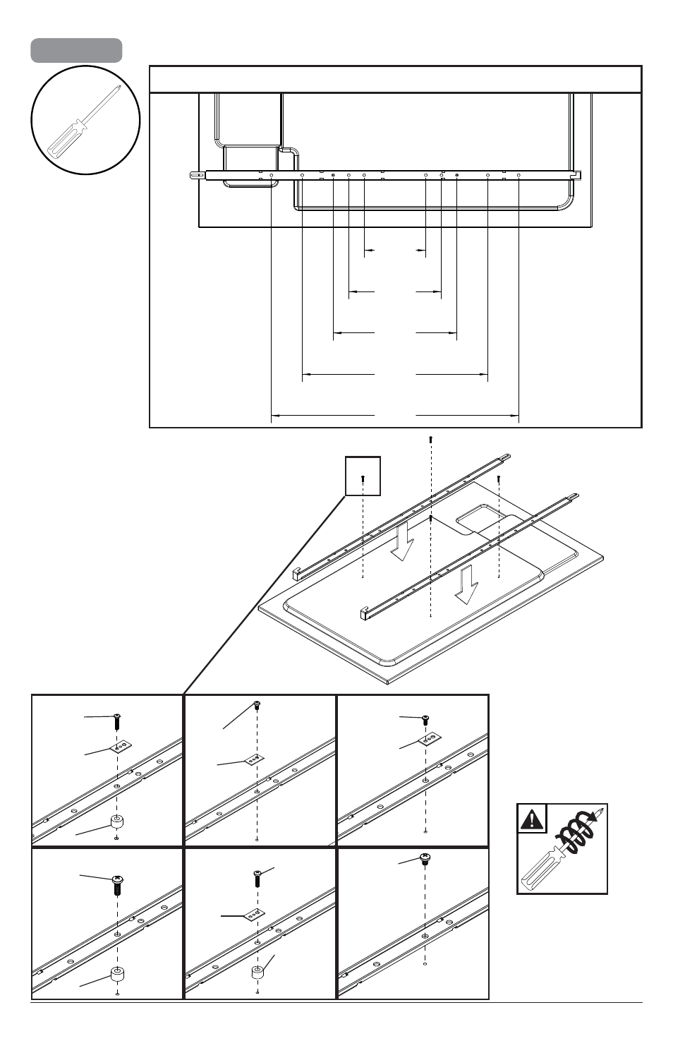 Ef i 3-1 vesa pattern h b | Peerless-AV KIP555-S - Installation User Manual | Page 7 / 16