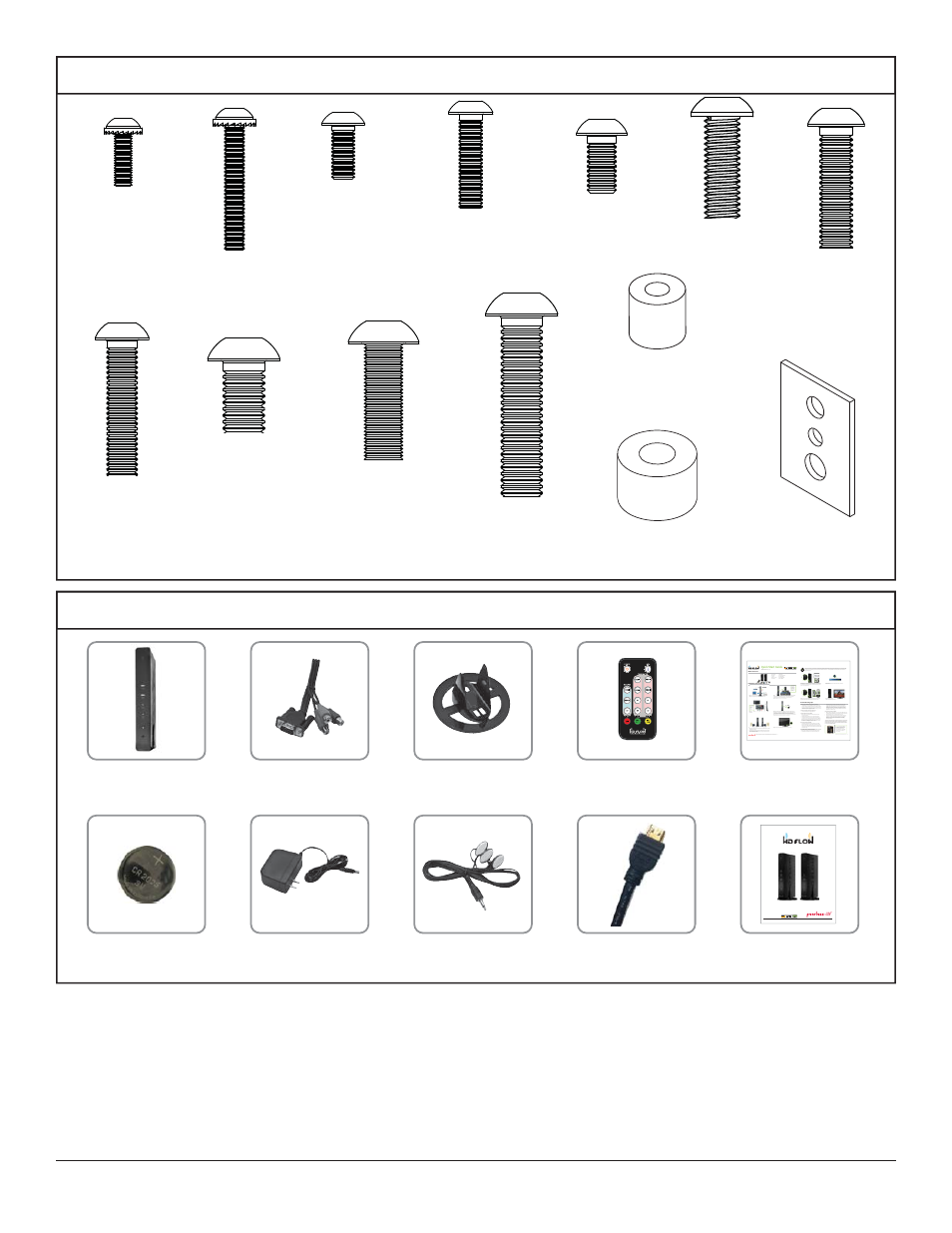 Adapter bracket fasteners, Additional wireless components | Peerless-AV HDS-OWK-200 - Installation User Manual | Page 4 / 22