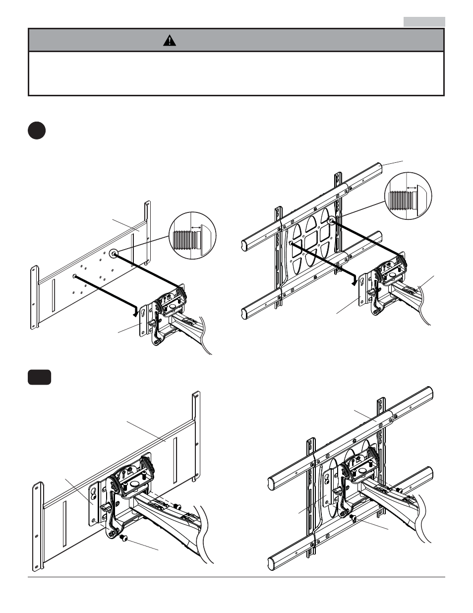 Avertissement, Ab b e, Installation de l’écran plat 5 | Fi g. 5.1 fi g. 5.2, Fi g. 5.4 fi g. 5.3 | Peerless-AV SA761PU-AW - Installation User Manual | Page 47 / 53