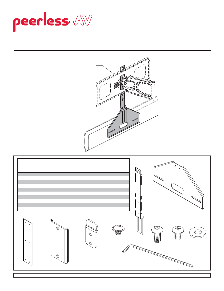 Peerless-AV ACC-SB - Installation User Manual | 5 pages