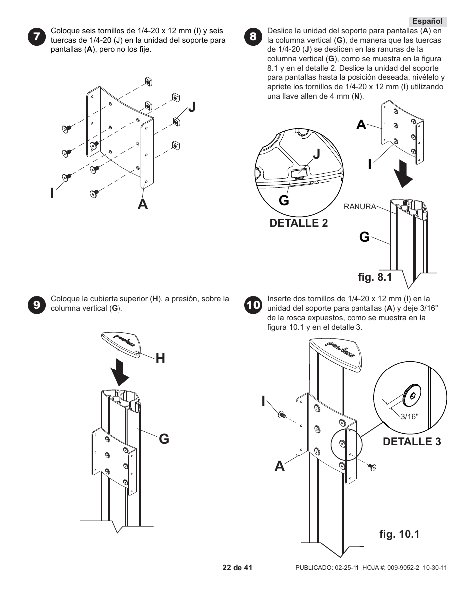 Ia j j g | Peerless-AV SS560M - Installation User Manual | Page 22 / 41