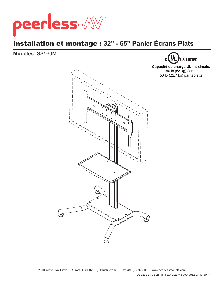 Modèles: ss560m | Peerless-AV SS560M - Installation User Manual | Page 27 / 41