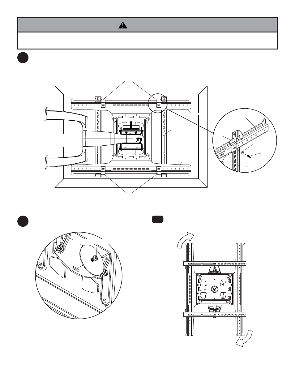 Warning, Be i h | Peerless-AV SAX755PU - Installation User Manual | Page 11 / 38