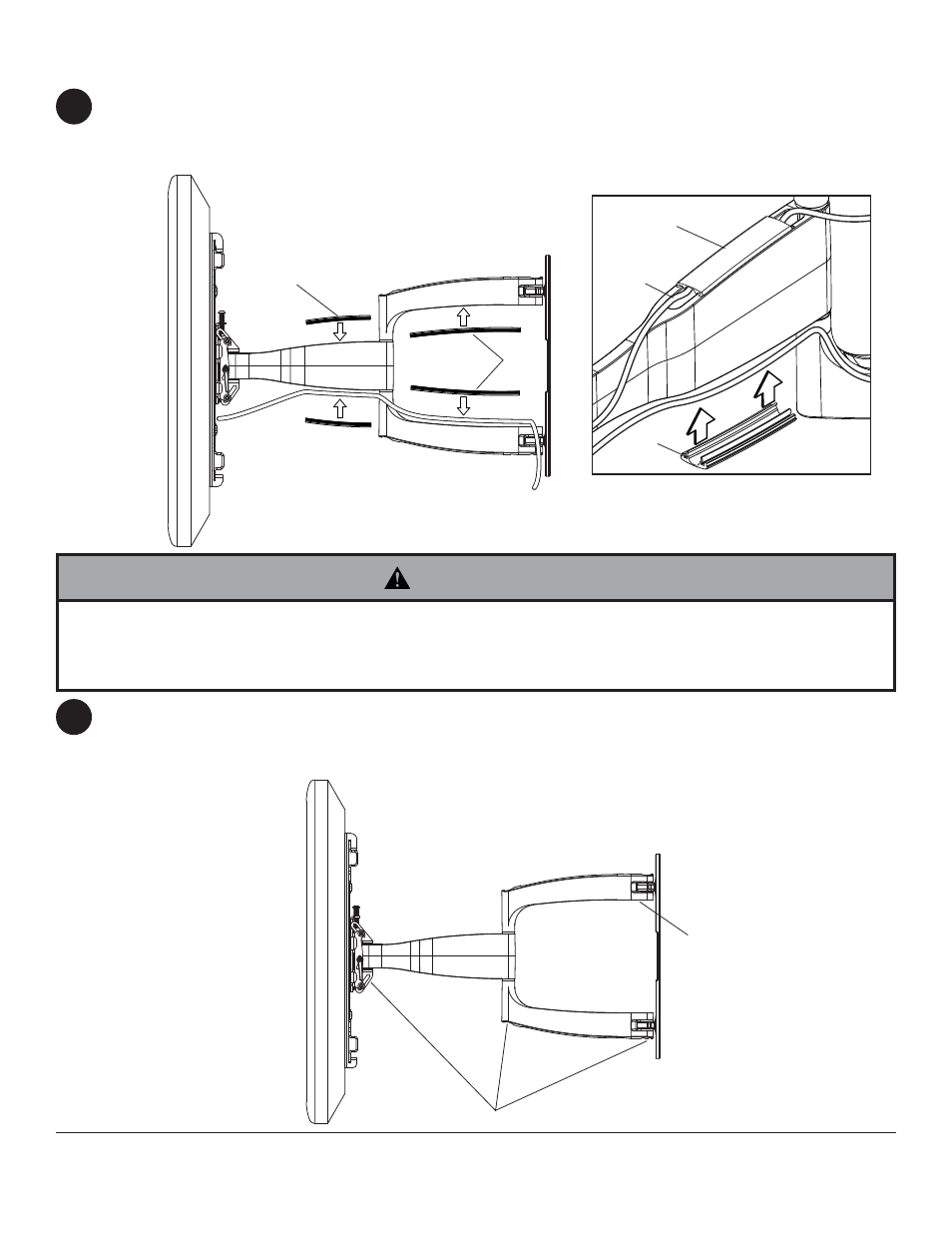 Warning, Cable management | Peerless-AV SAX755PU - Installation User Manual | Page 12 / 38