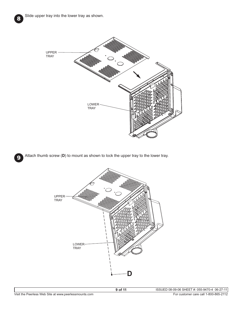 Peerless-AV PSMU-PRS-S - Installation User Manual | Page 9 / 11