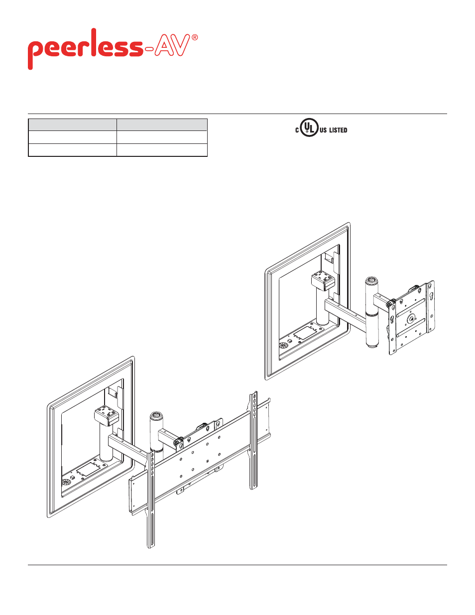 Peerless-AV IM760PU-S - Installation User Manual | 12 pages