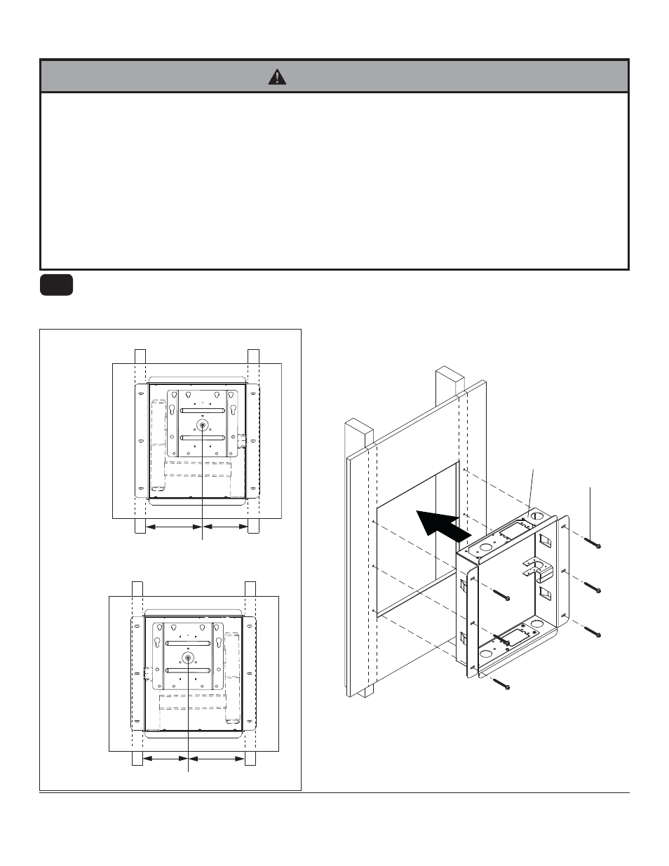 Warning, Installation to wood stud wall (continued), Fi g. 1.3 fi g. 1.4 | Peerless-AV IM760PU-S - Installation User Manual | Page 6 / 12