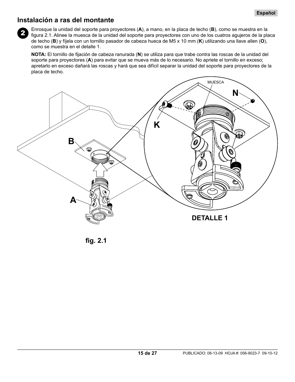 Bk n a | Peerless-AV PAG-UNV-HD - Installation User Manual | Page 15 / 27