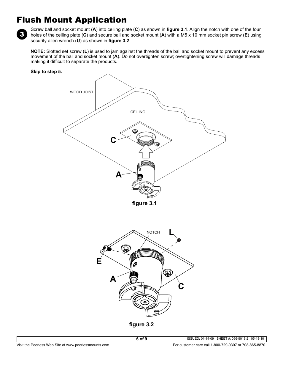 Peerless-AV PJF2-UNV-S - Installation User Manual | Page 6 / 9