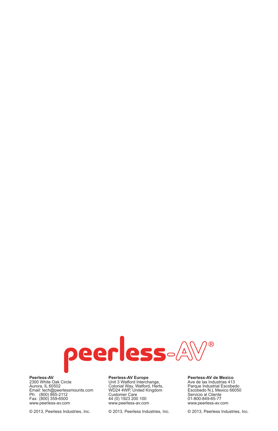 Peerless-AV MOD-ASC - Installation User Manual | Page 12 / 12