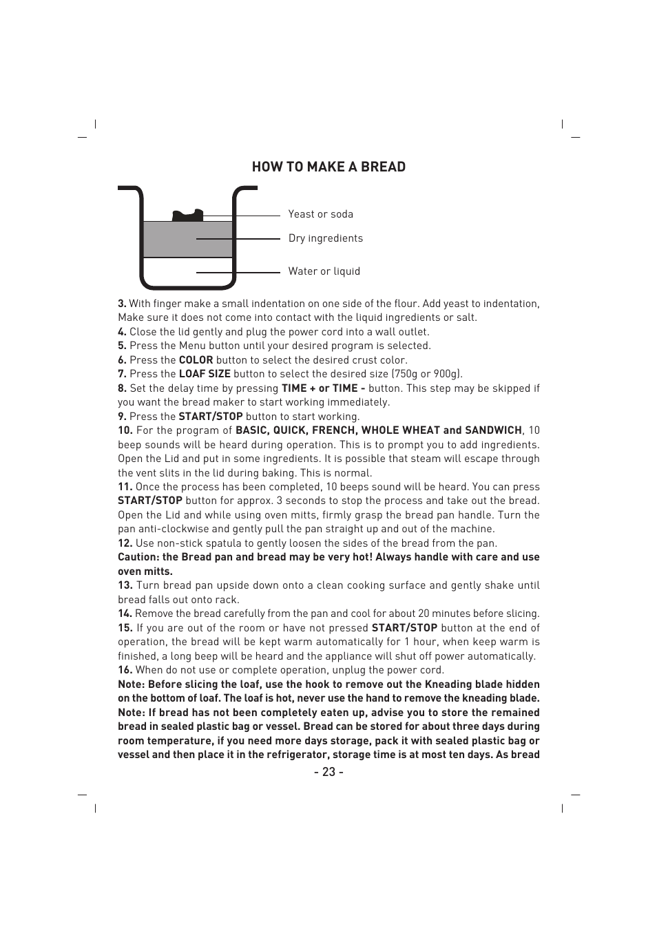 How to make a bread | SINBO SBM 4713 User Manual | Page 24 / 52