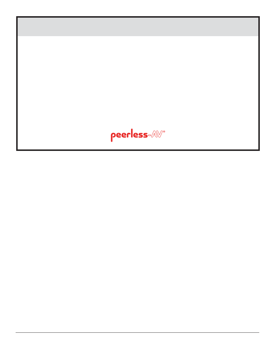 Limited five-year warranty | Peerless-AV PLAV70-UNLP - Installation User Manual | Page 14 / 14
