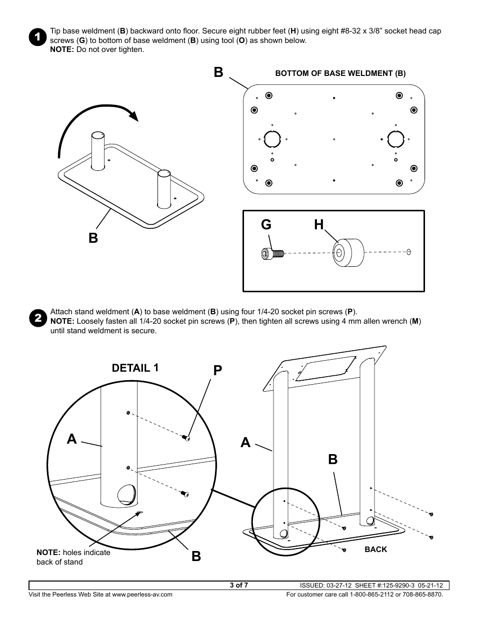 Bh g, Ab b a p | Peerless-AV KL546-S - Installation User Manual | Page 3 / 7