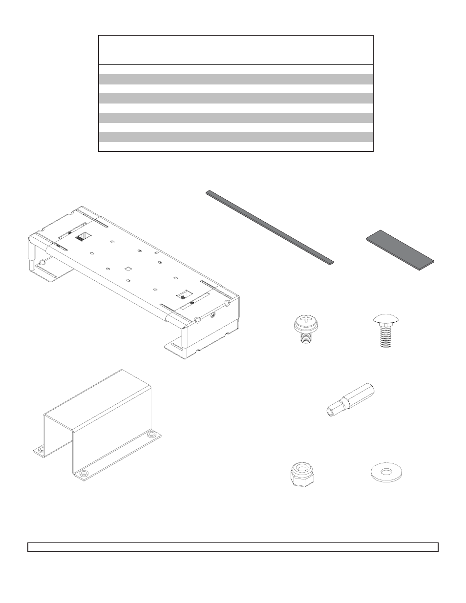 Parts list | Peerless-AV VPM25-W - Installation User Manual | Page 2 / 5