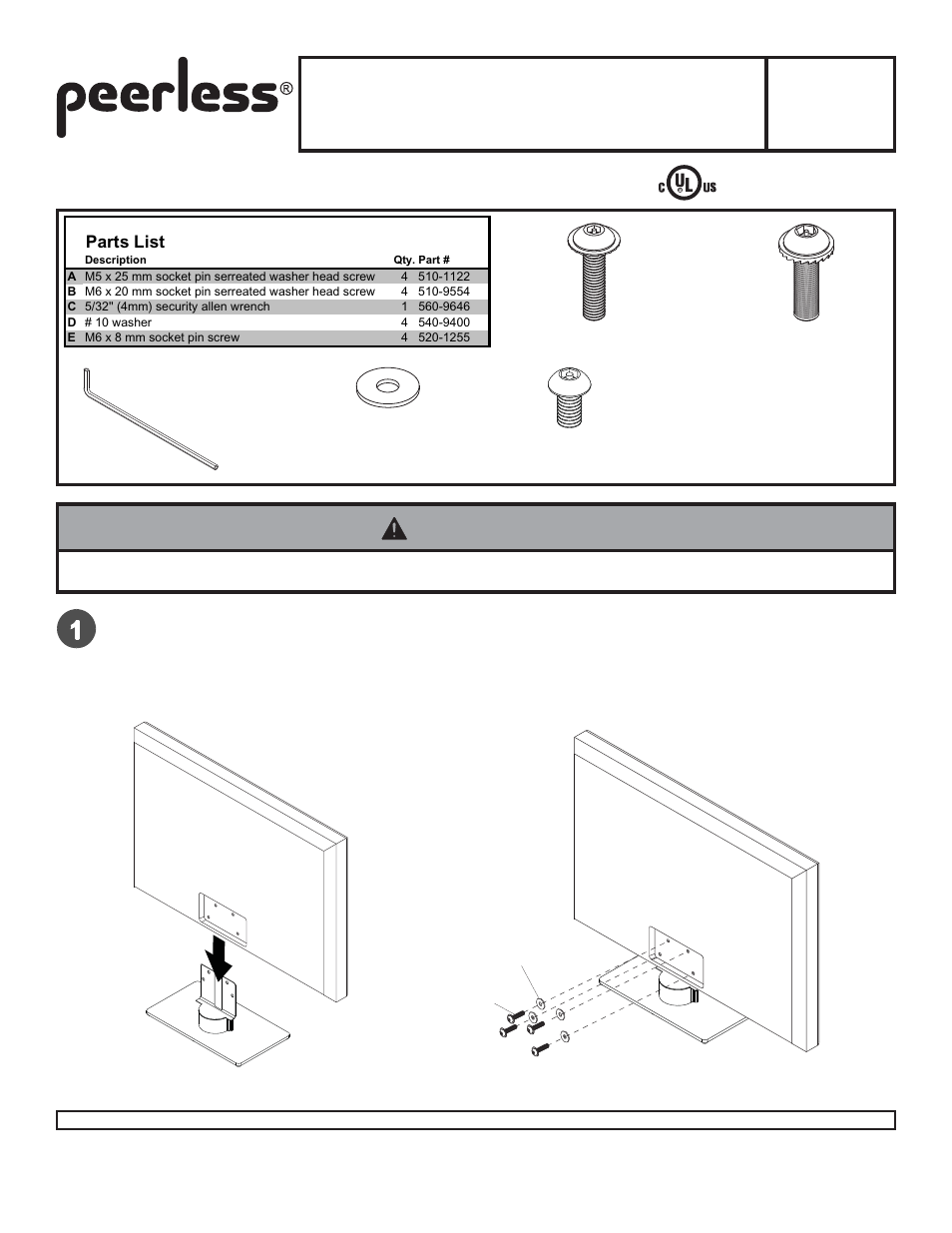 Peerless-AV MIS660 - Installation User Manual | 2 pages