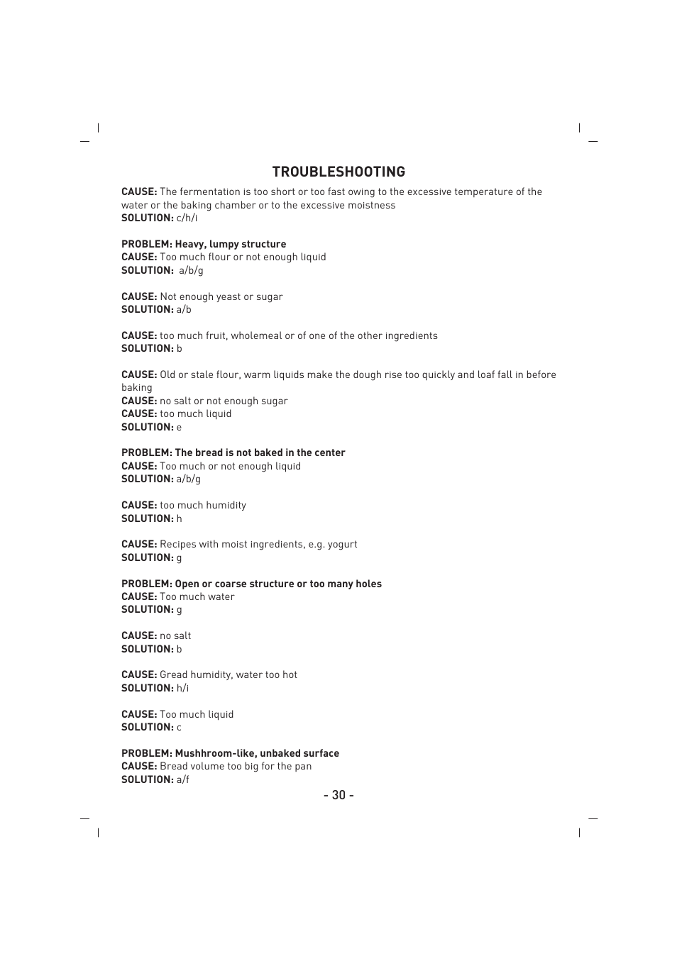 Troubleshooting | SINBO SBM 4711 User Manual | Page 31 / 40