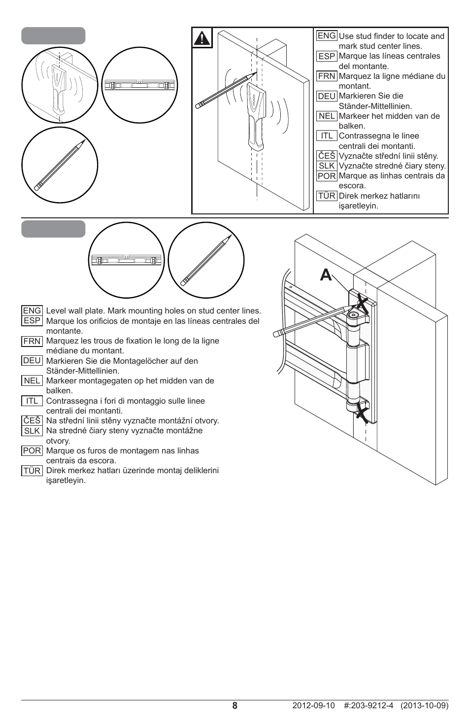 1a-2, 1a-1 | Peerless-AV SAL746 - Installation User Manual | Page 8 / 24