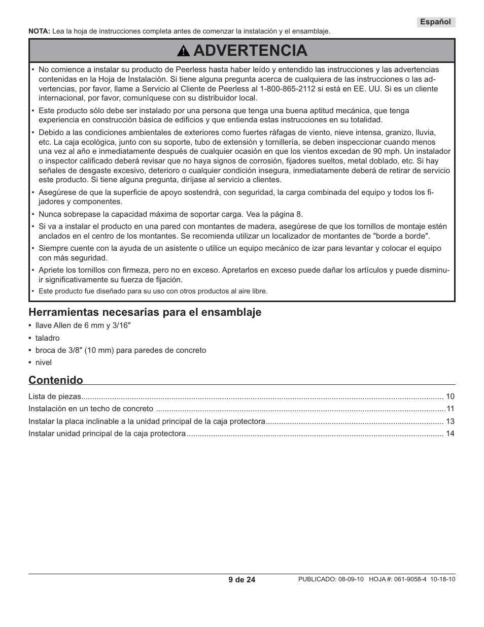 Peerless-AV FPECMC-04 - Installation User Manual | Page 9 / 24