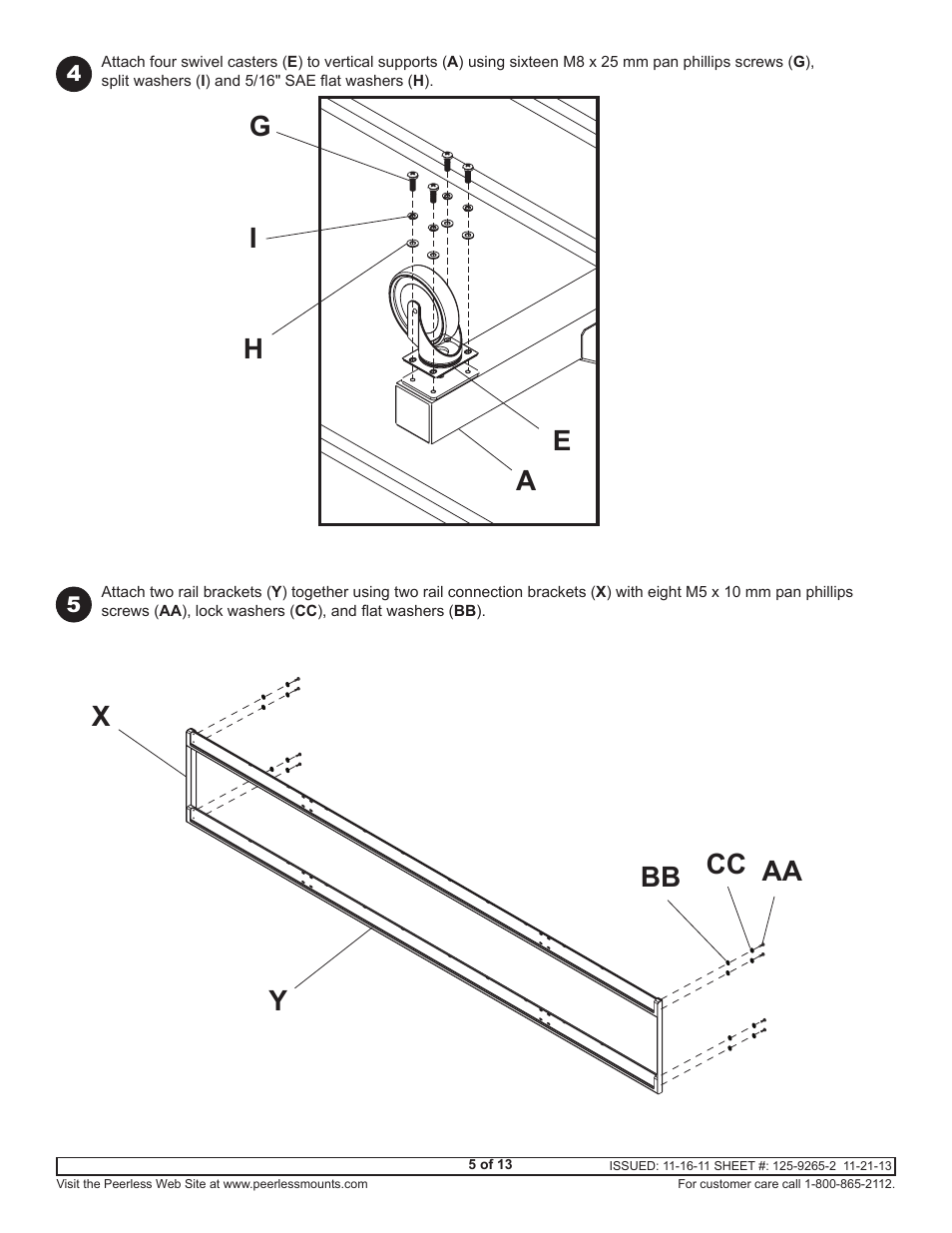 Gi h a e, Xy aa bb cc | Peerless-AV DS-VWC655-3X3 - Installation User Manual | Page 5 / 13