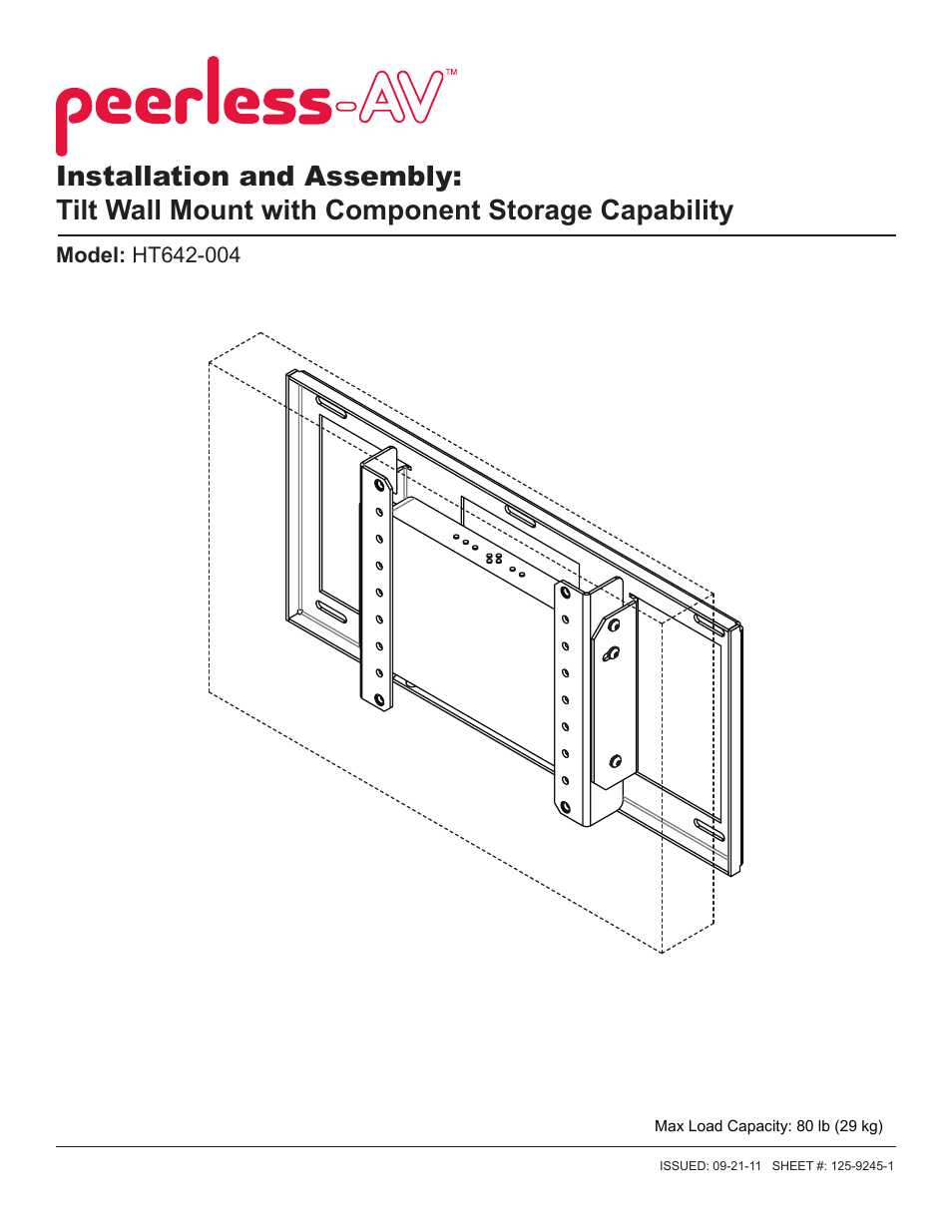 Peerless-AV HT642-004 - Installation User Manual | 10 pages