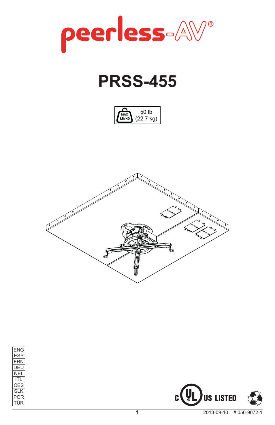 Peerless-AV PRSS-455 - Installation User Manual | 28 pages