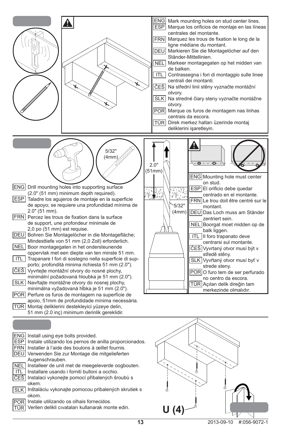 54a-3 u (4), 4a-2, 4a-1 | Peerless-AV PRSS-455 - Installation User Manual | Page 13 / 28