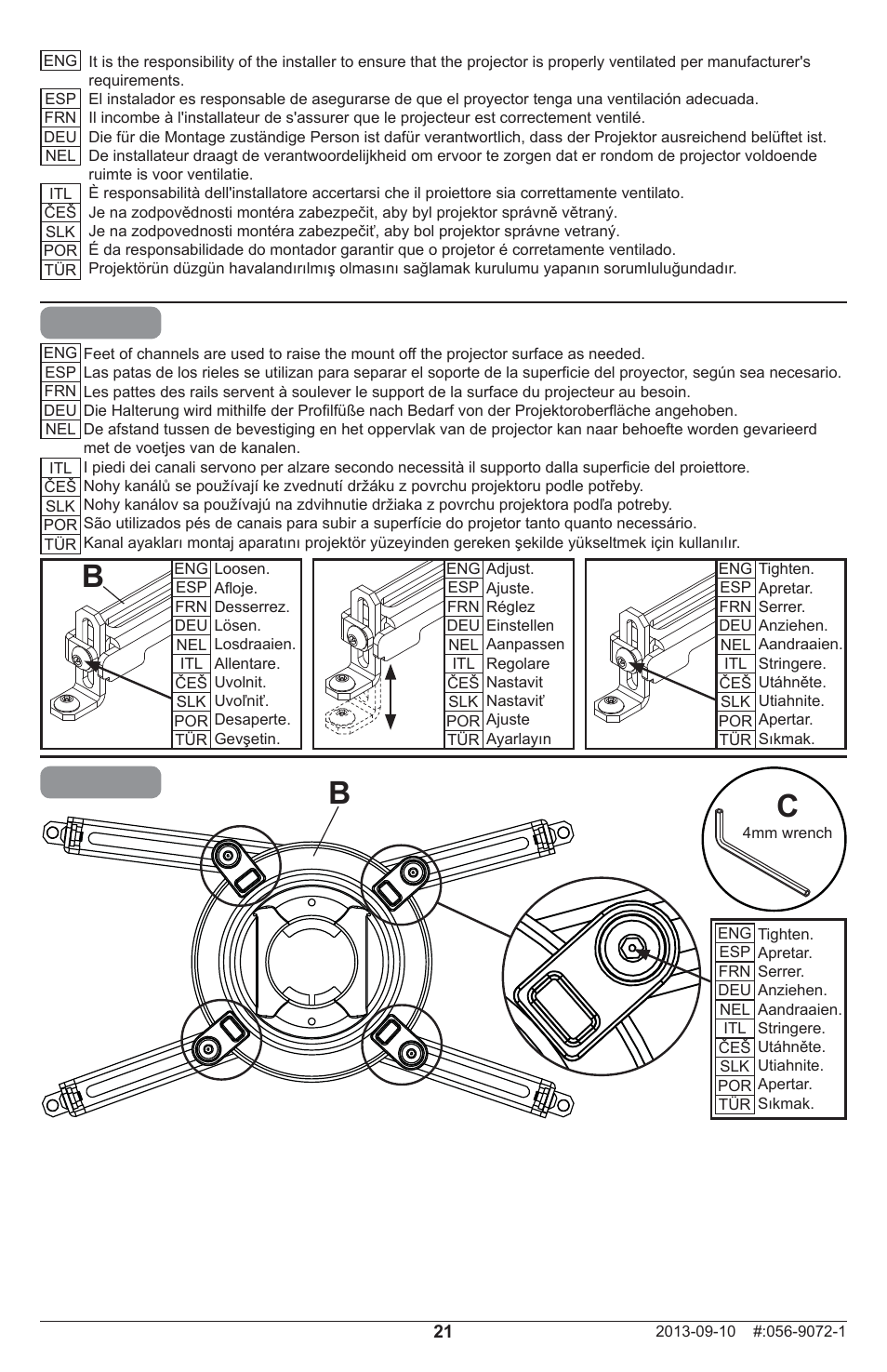 Peerless-AV PRSS-455 - Installation User Manual | Page 21 / 28