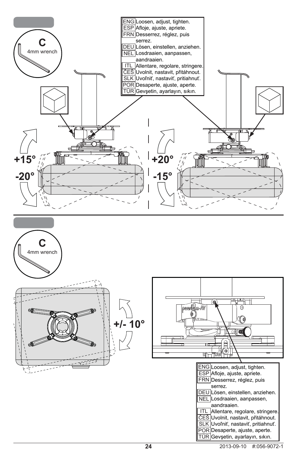 Peerless-AV PRSS-455 - Installation User Manual | Page 24 / 28