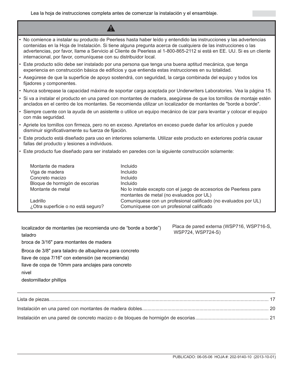 Peerless-AV PLA50-UNLP-GB - Installation User Manual | Page 15 / 41