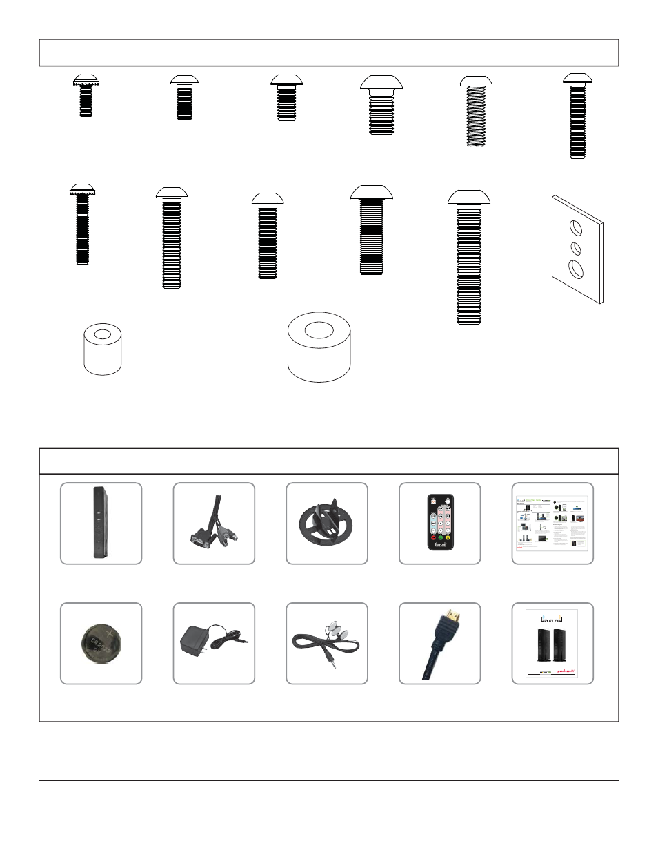 Security adapter bracket fasteners, Additional wireless components | Peerless-AV WL-SR560M-200 - Installation User Manual | Page 5 / 19