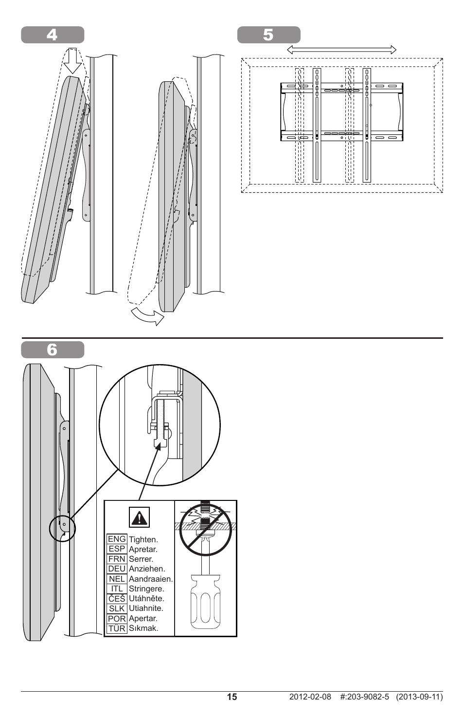 Peerless-AV SF640P - Installation User Manual | Page 15 / 20
