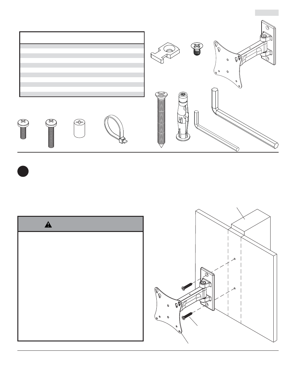 Advertencia, Instalación en una pared con montantes de madera | Peerless-AV PP730 - Installation User Manual | Page 9 / 20